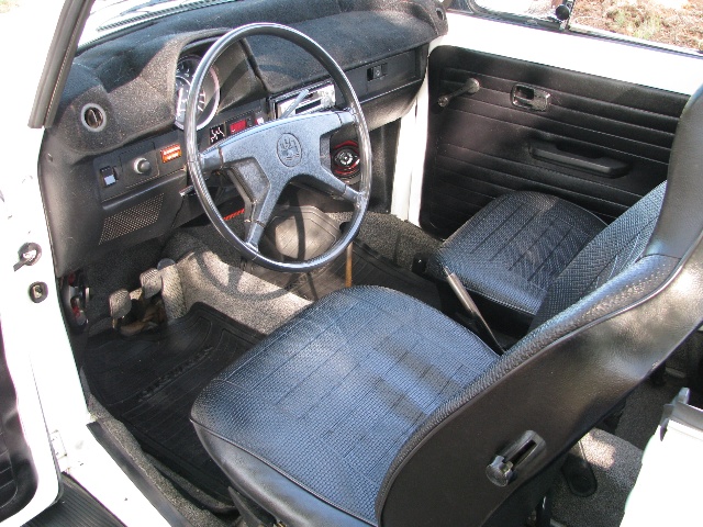 vw beetle interior. Close-up 1974