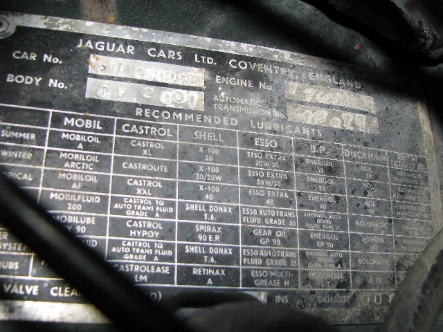 1967 Jaguar 420 Saloon VIN
