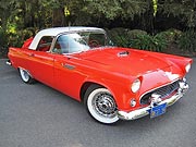 Orange 1956 Ford Thunderbird